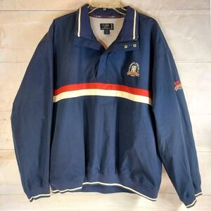 Ashworth US Open 2003 Olympia Fields Golf Pullover Jacket - Large Navy Red